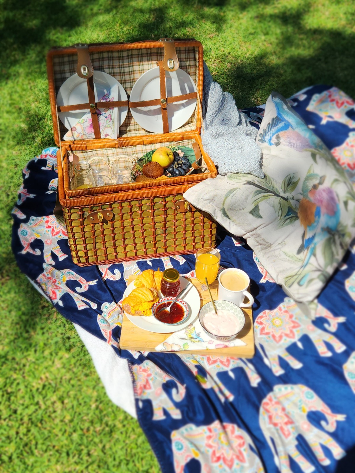 Curated picnic basket setup available to arrange for a Studio 149 stay